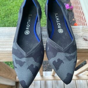 Camo Rothy's Pointed toe flats size 10.5